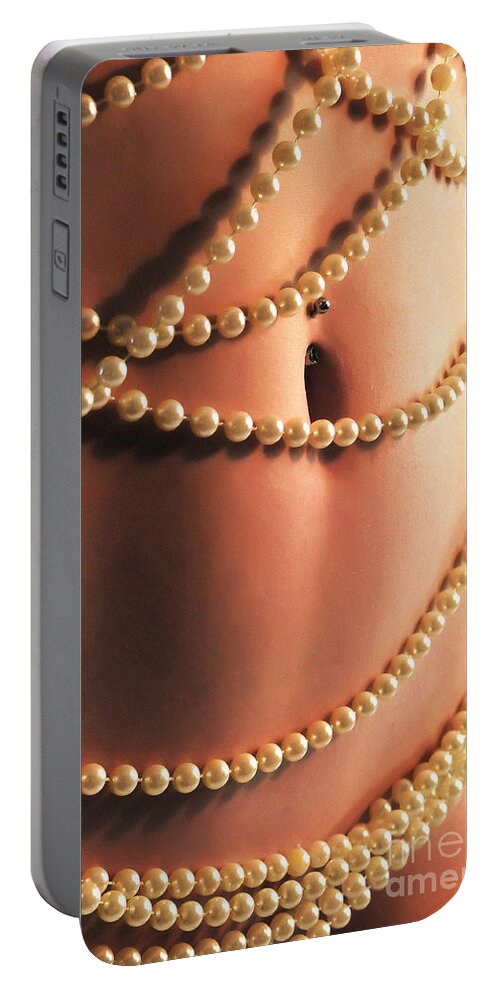 Artistic Portable Battery Charger featuring the photograph Adorned with Pearls by Robert WK Clark