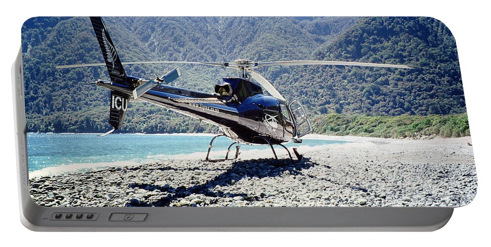 New Zealand Nature Portable Battery Charger featuring the photograph Aerospatiale Ecureuil 350, New Zealand by Wernher Krutein
