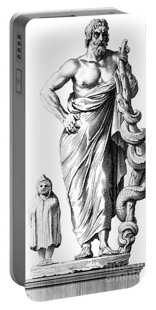 History Portable Battery Charger featuring the photograph Aesculapius, Greek God Of Medicine by Science Source