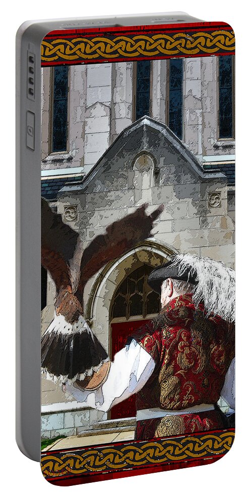 Falconer Portable Battery Charger featuring the photograph The Falconer by Susan Vineyard