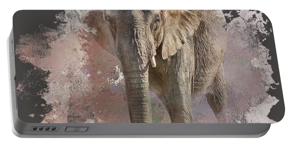 Animals Portable Battery Charger featuring the photograph African Elephant - Transparent by Nikolyn McDonald