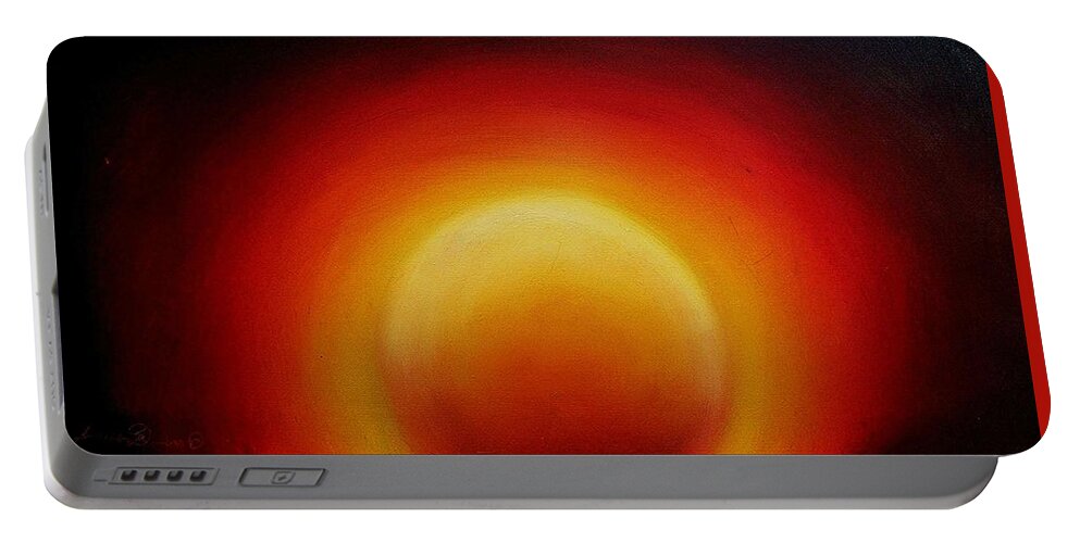  Portable Battery Charger featuring the painting African Sunset #1 by James Dunbar