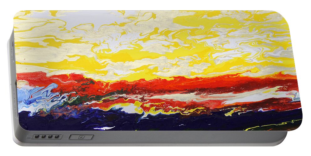 Fusionart Portable Battery Charger featuring the painting Afterglow by Ralph White