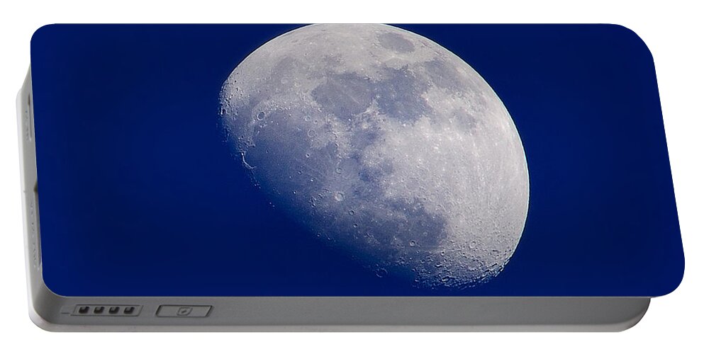 Moon Portable Battery Charger featuring the photograph Afternoon Moon by Greg Norrell