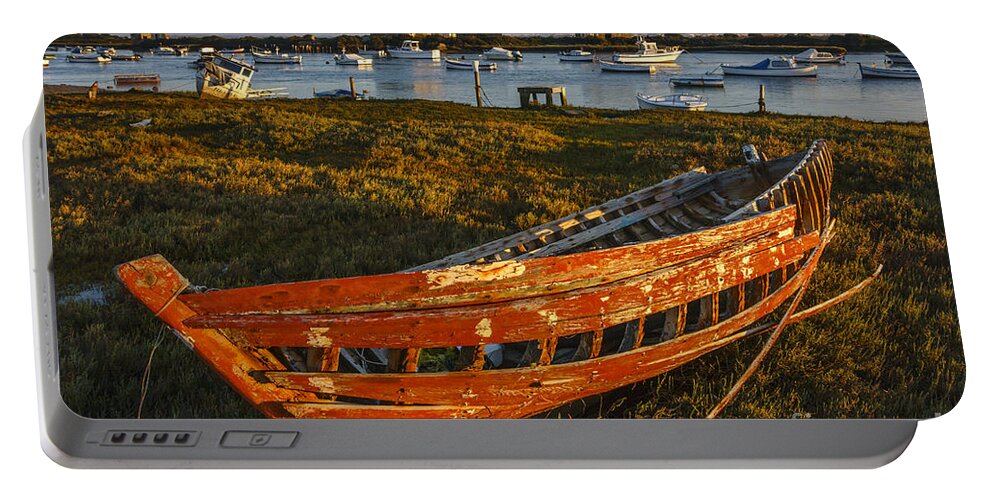 Andalucia Portable Battery Charger featuring the photograph Aging Boat on Trocadero Puerto Real Cadiz Spain by Pablo Avanzini