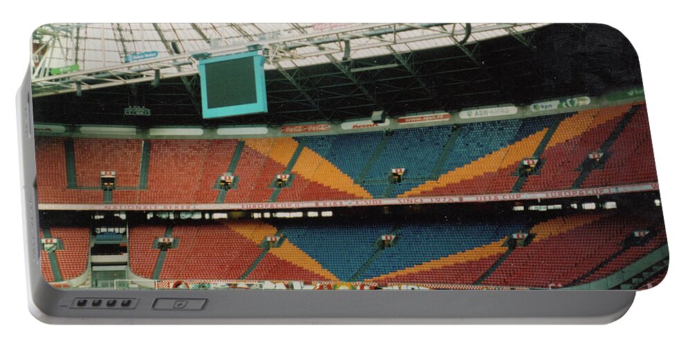 Ajax Portable Battery Charger featuring the photograph Ajax Amsterdam - Amsterdam Arena - South Goal End - August 2007 by Legendary Football Grounds