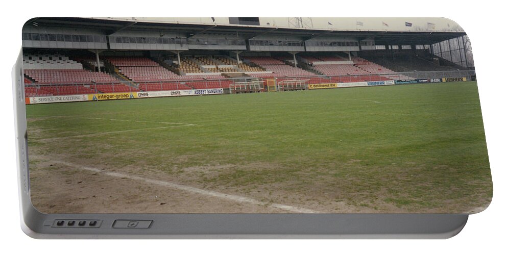 Ajax Portable Battery Charger featuring the photograph Ajax Amsterdam - De Meer Stadion - South Side Main Grandstand 1 - April 1996 by Legendary Football Grounds