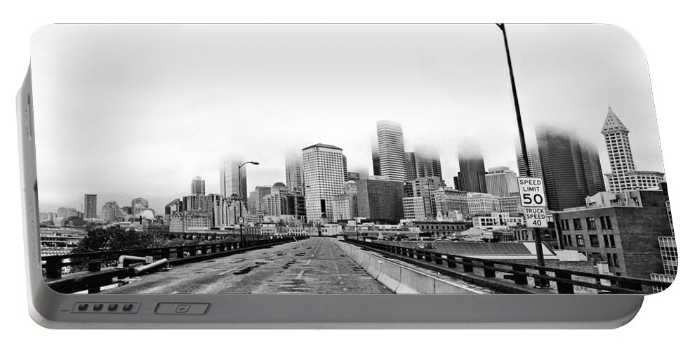 Seattle Portable Battery Charger featuring the photograph Alaskan Way Viaduct Downtown Seattle by Pelo Blanco Photo
