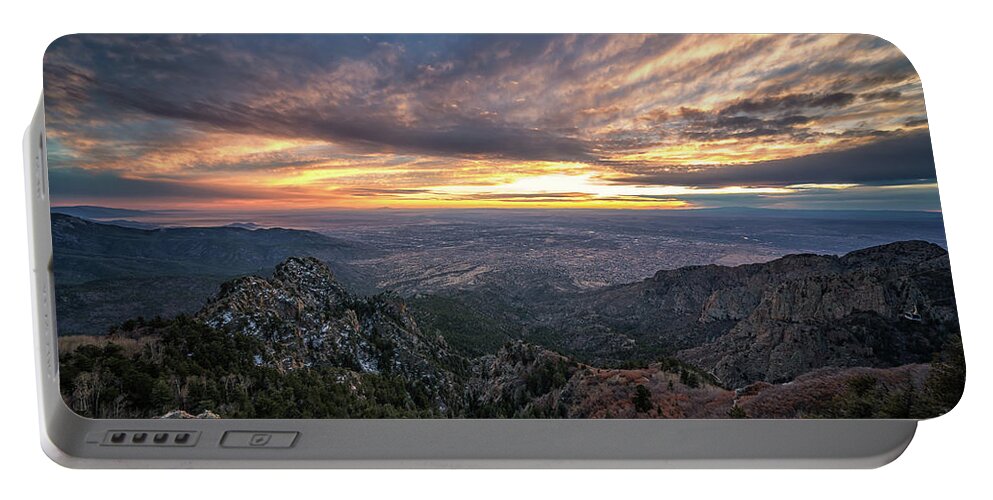 Albuquerque Portable Battery Charger featuring the photograph Albuquerque Sunset by Framing Places