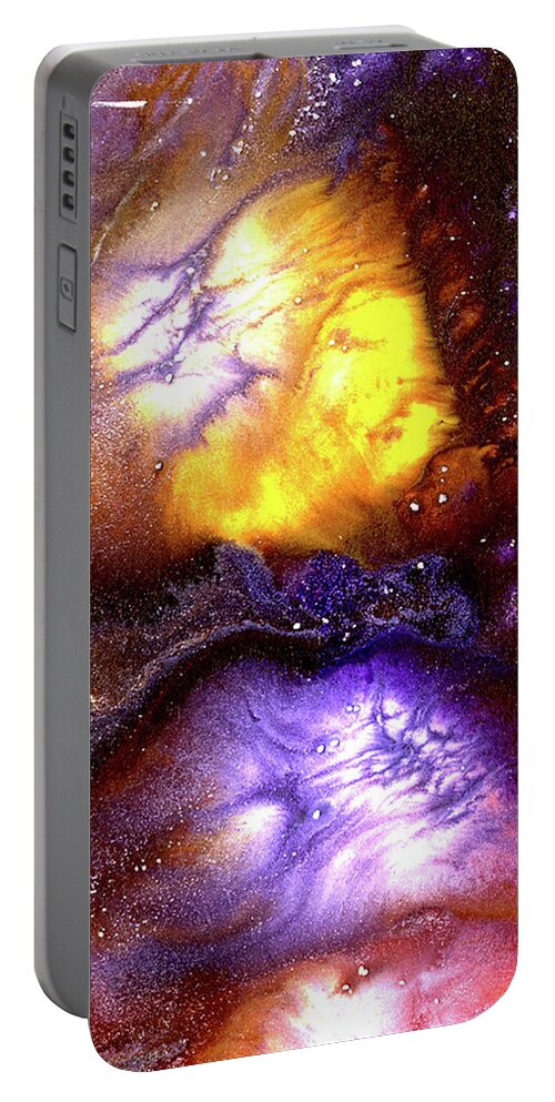 Gallery Portable Battery Charger featuring the painting ALCHEMY 03c by Dar Freeland