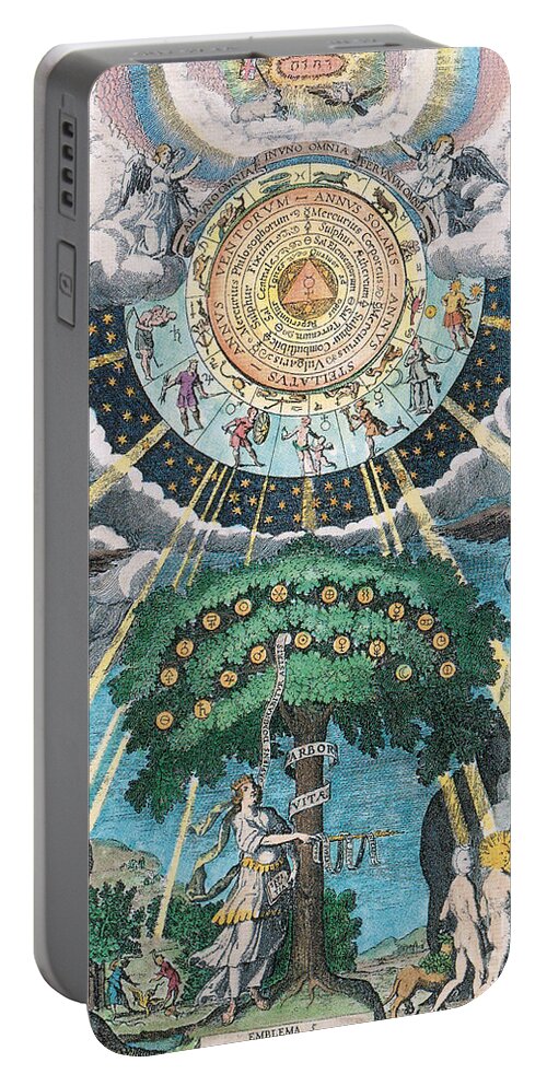 Illustration Portable Battery Charger featuring the photograph Alchemy Coagulation by Science Source