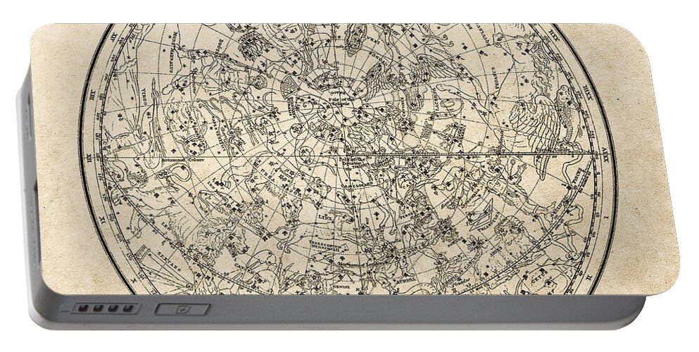 ‘celestial Maps’ Collection By Serge Averbukh Portable Battery Charger featuring the digital art Alexander Jamieson's Celestial Atlas - Northern Hemisphere by Serge Averbukh