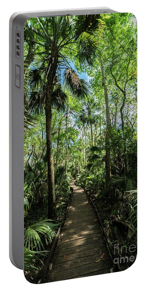 Alexander Springs Portable Battery Charger featuring the photograph Alexander Springs Boardwalk by Rodney Cammauf