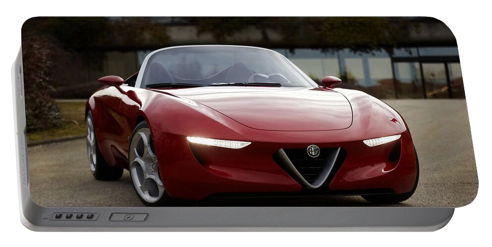 Alfa Romeo 2uettottanta Portable Battery Charger featuring the photograph Alfa Romeo 2uettottanta by Mariel Mcmeeking