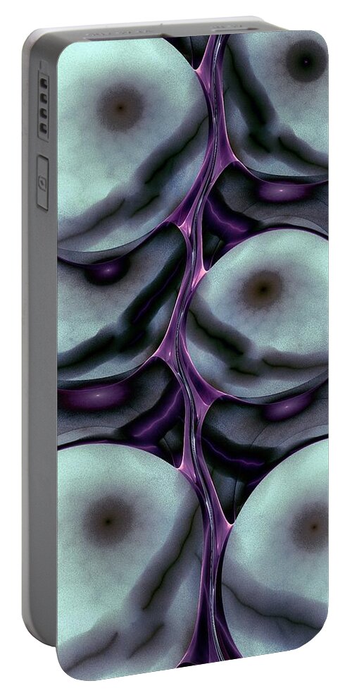 Alien Portable Battery Charger featuring the digital art Alien Blood by Anastasiya Malakhova