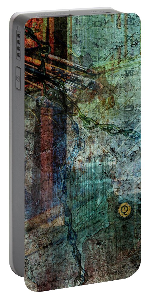 Forgotten Portable Battery Charger featuring the digital art All But Forgotten by Linda Carruth