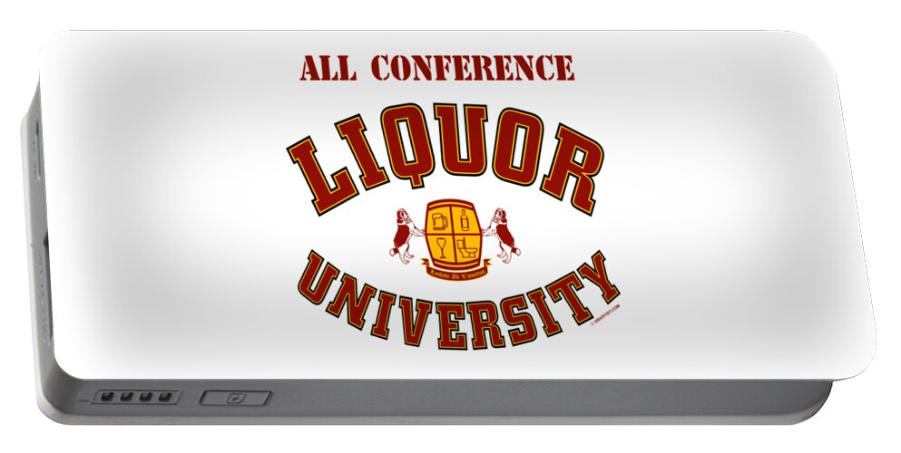 Liquor U Portable Battery Charger featuring the digital art All Conference by DB Artist