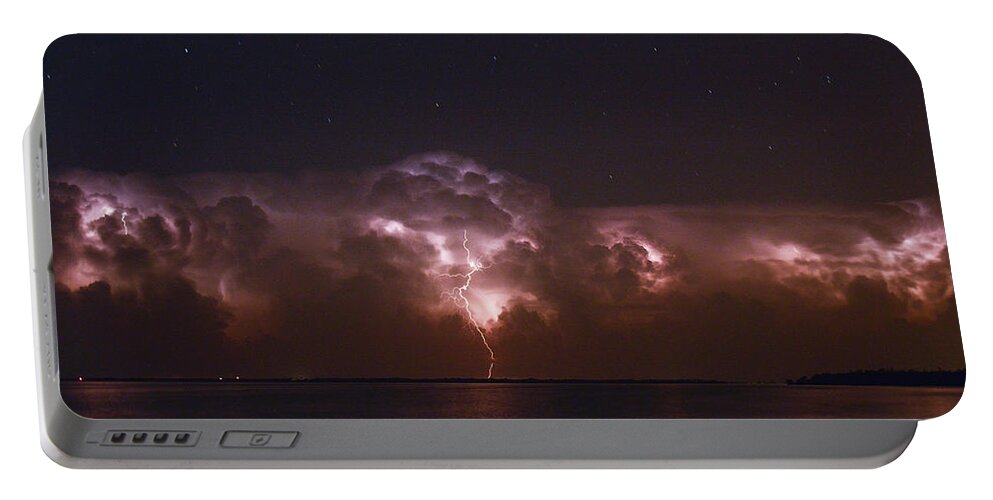 Lightning Portable Battery Charger featuring the photograph All Night Long by Quinn Sedam