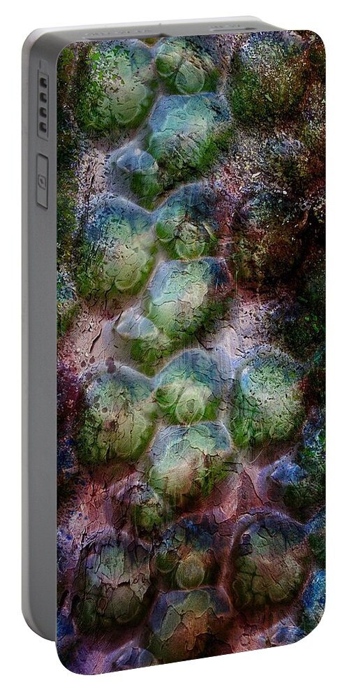 Seasonsseasons Of A Tree Portable Battery Charger featuring the painting All That Glistens by Mark Taylor