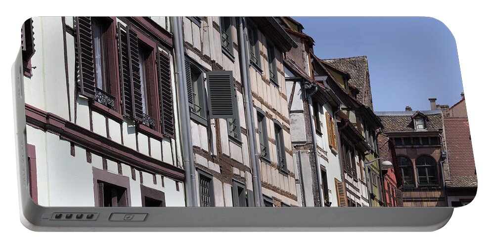 Alsace Portable Battery Charger featuring the photograph Alley in La Petite France by Teresa Mucha