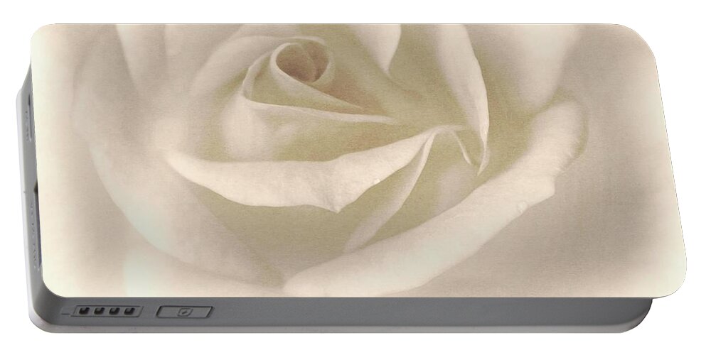 White Rose Art Portable Battery Charger featuring the photograph Alma Pura by The Art Of Marilyn Ridoutt-Greene