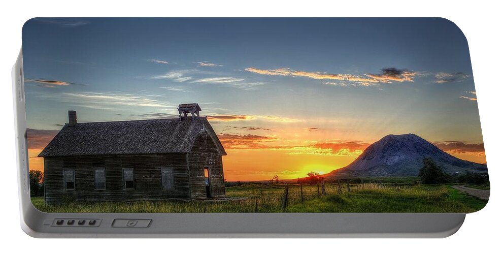 Bear_butte Portable Battery Charger featuring the photograph Almost Sunrise by Fiskr Larsen