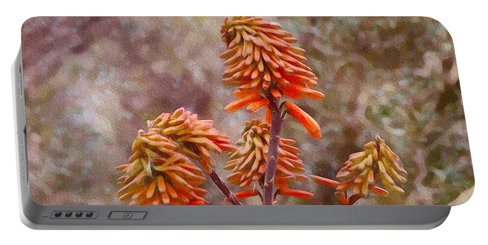 Aloe Vera Bloom Portable Battery Charger featuring the photograph Aloe Vera Bloom by Debra Martz