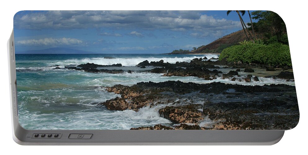 Aloha Portable Battery Charger featuring the photograph Aloha Island Dreams Paako Beach Makena Secret Cove Hawaii by Sharon Mau