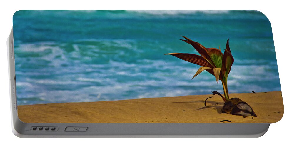 Beach Portable Battery Charger featuring the photograph Alone on the beach by Stuart Manning