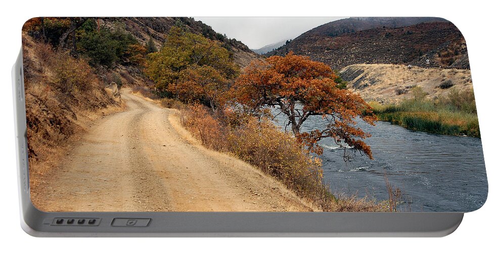Klamath River Portable Battery Charger featuring the photograph Along The Kalamath - Oregon by DArcy Evans