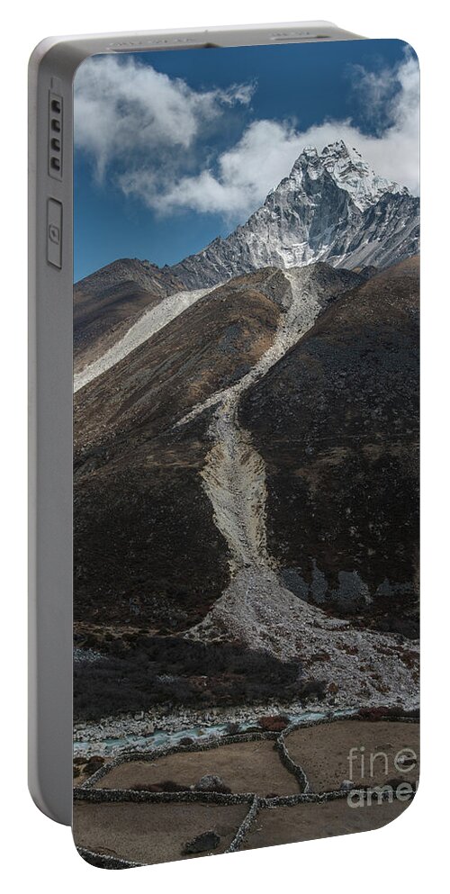 Everest Base Camp Trek Portable Battery Charger featuring the photograph Ama Dablam Via Thokla Pass by Mike Reid