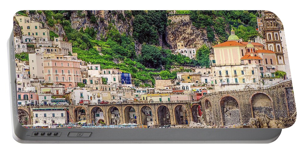 Amalfi Town Portable Battery Charger featuring the photograph Amalfi by Maria Rabinky