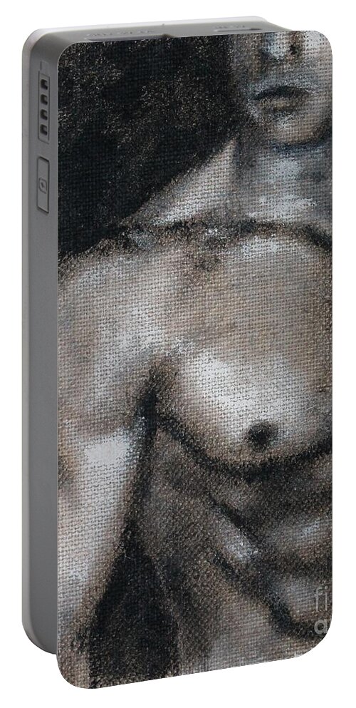 Noewi Portable Battery Charger featuring the painting Amatory by Jindra Noewi