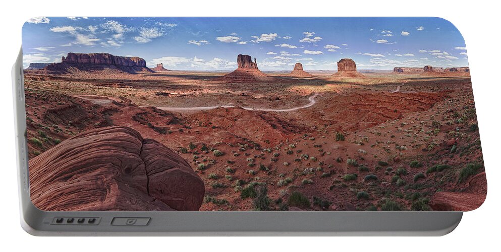 Arizona Portable Battery Charger featuring the photograph Amazing Monument Valley by Andreas Freund