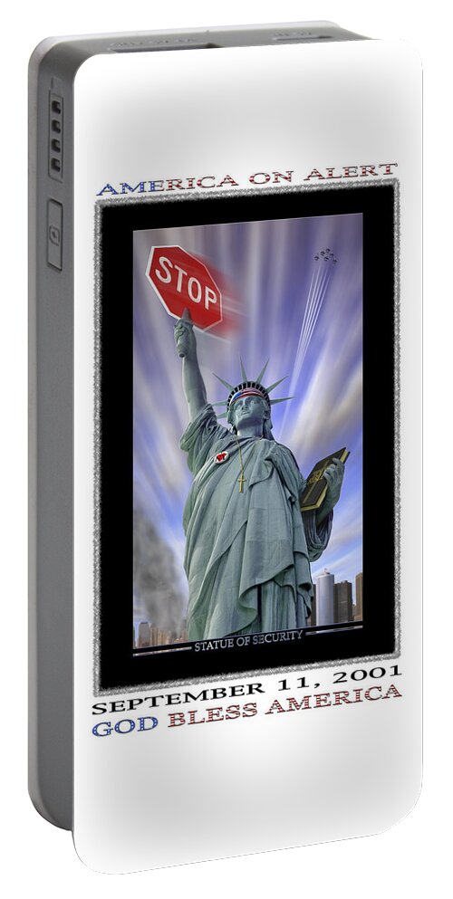 Surrealism Portable Battery Charger featuring the photograph America On Alert II by Mike McGlothlen