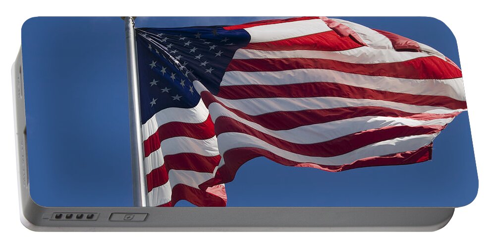 American Flag Portable Battery Charger featuring the photograph American Flag by Tara Lynn