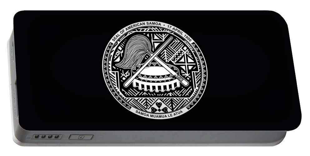American Samoa Portable Battery Charger featuring the digital art American Samoa Seal by Movie Poster Prints