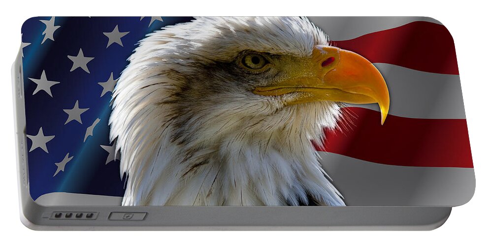 Stars And Stripes Portable Battery Charger featuring the photograph America by Andy Myatt