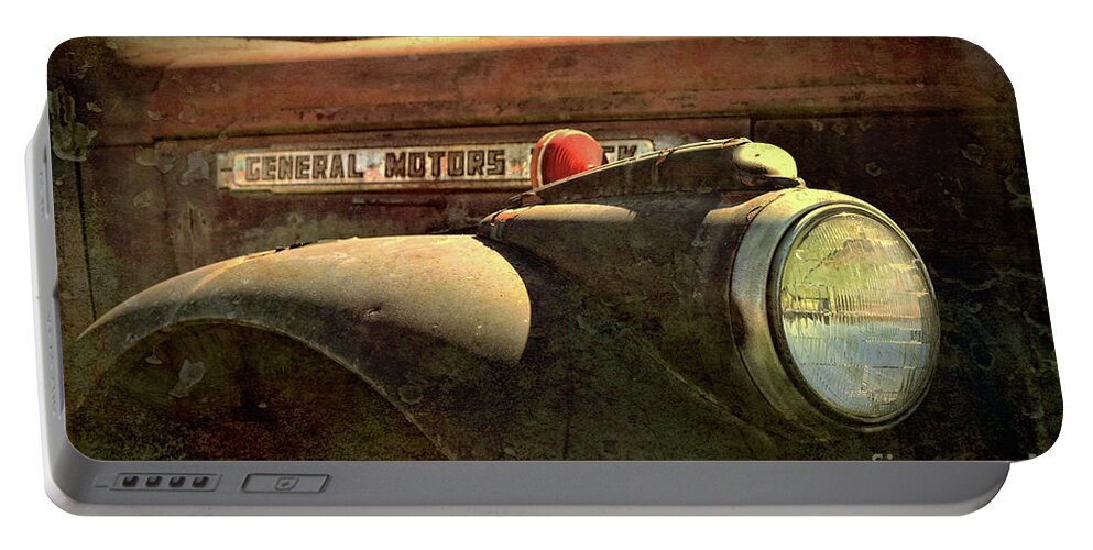 Trucks Portable Battery Charger featuring the digital art American Workhorse Antiqued by DB Hayes