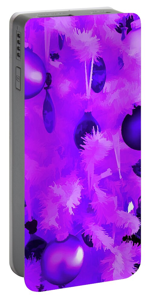 Christmas Portable Battery Charger featuring the photograph Amethyst Christmas Tree Ornaments by Aimee L Maher ALM GALLERY