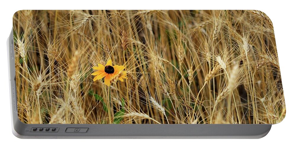 Flower Portable Battery Charger featuring the photograph Among the Wheat 2 by Jimmy Ostgard