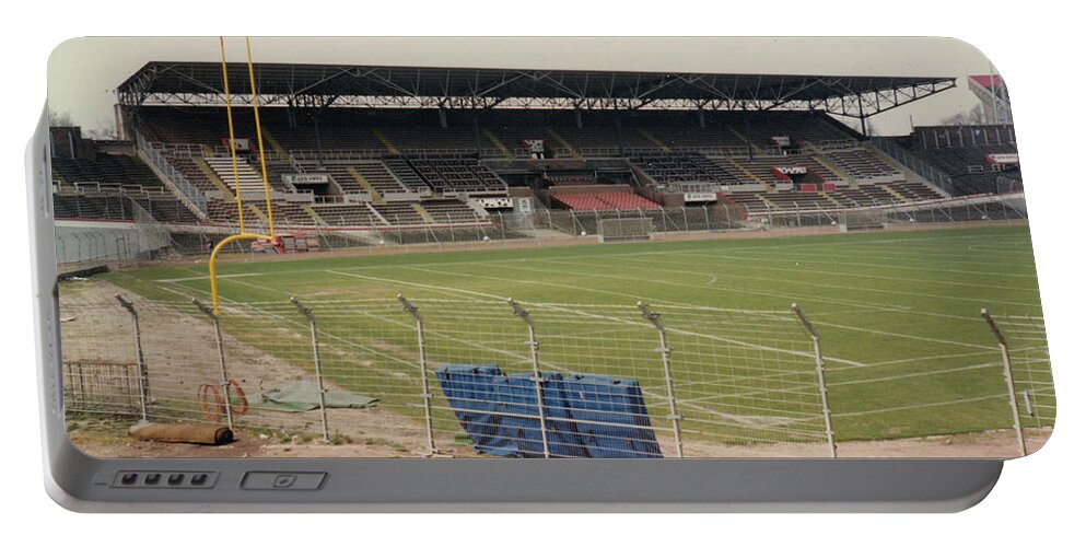 Ajax Portable Battery Charger featuring the photograph Amsterdam Olympic Stadium - West Side Main Grandstand - April 1996 by Legendary Football Grounds