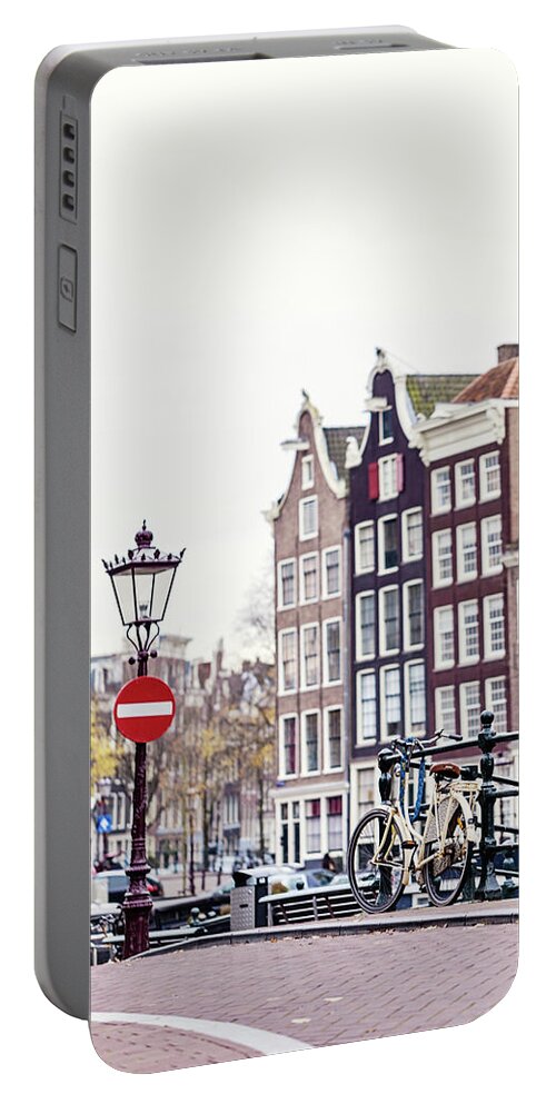 Amsterdam Portable Battery Charger featuring the photograph Amsterdam Streets by Melanie Alexandra Price