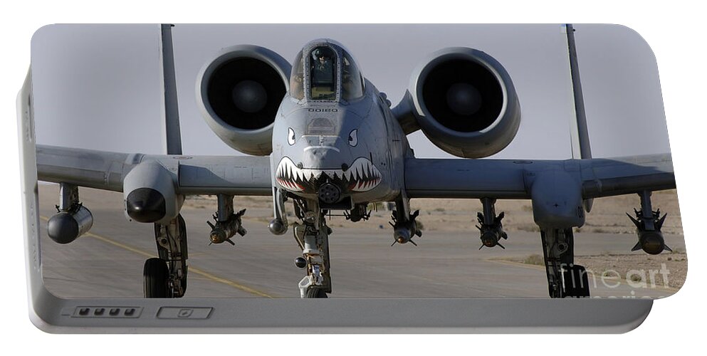 A-10 Portable Battery Charger featuring the photograph An A-10 Thunderbolt II by Stocktrek Images