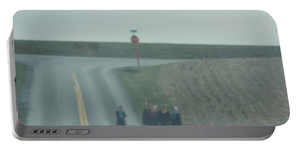 Amish Portable Battery Charger featuring the photograph An Evening Stroll by Christine Clark