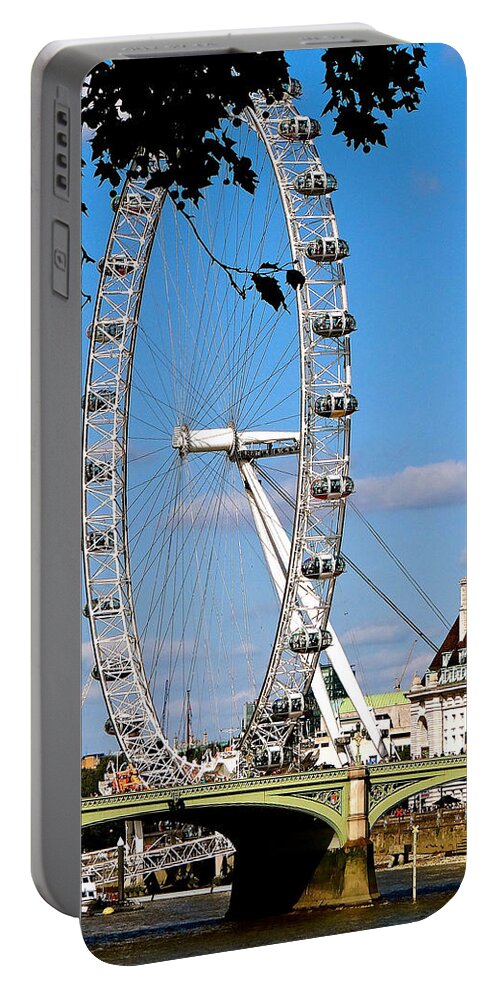 London Eye Portable Battery Charger featuring the photograph An Eye For London by Ira Shander