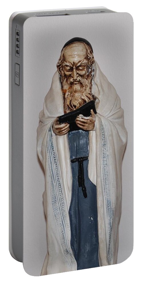 Rabbi Portable Battery Charger featuring the photograph An Old Rabbi by Rob Hans