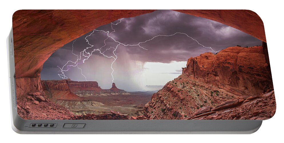 Desert Portable Battery Charger featuring the photograph Ancient Storm 2 by Dan Norris