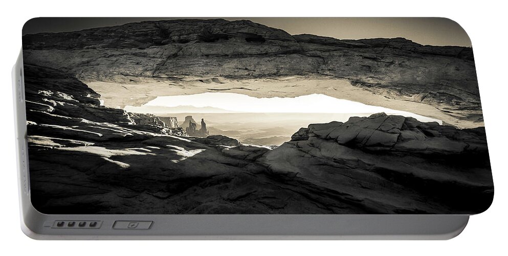 Mesa Arch Portable Battery Charger featuring the photograph Ancient View by Kristal Kraft