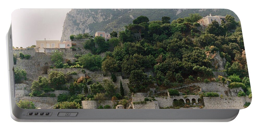 Capri Portable Battery Charger featuring the photograph Ancient Walls of Capri by Bess Carter